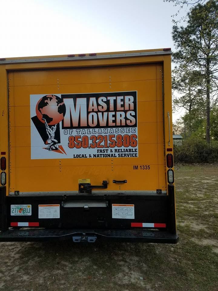 Master Movers of Tallahassee moving truck serving local and long-distance piano moves in Tallahassee, FL